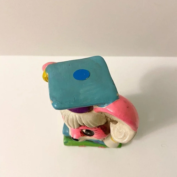 Vintage 1968 OSL Coin Bank Japan Graduating Pink Mouse  7 Inch Tall Figurine - Picture 12 of 16